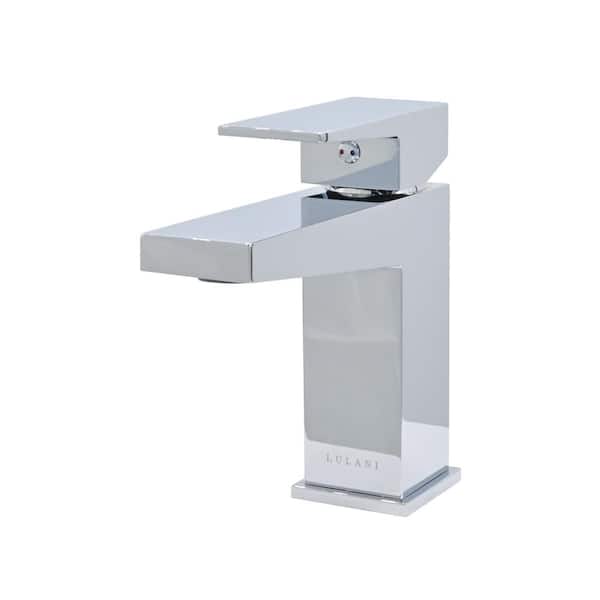 Lulani Boracay 1-Handle Single Hole Bathroom Faucet in Chrome