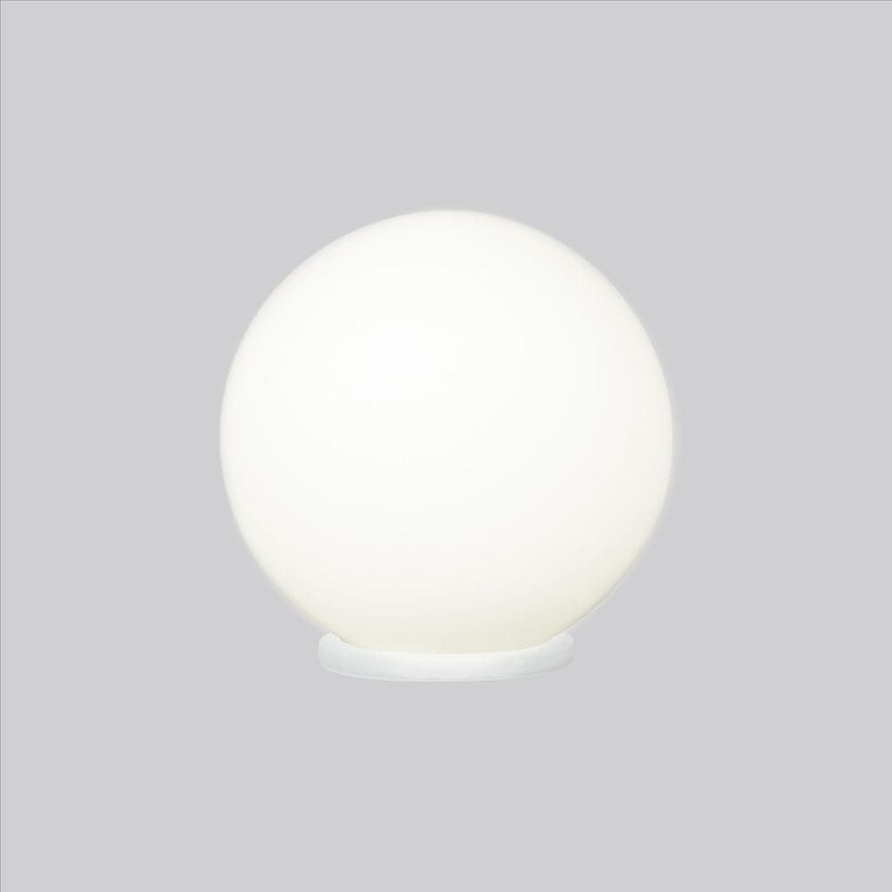 Rondo 8'' White Opal Glass Globe Table Lamp