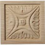 5/8 in. x 3 in. x 3 in. Unfinished Wood Maple Small Middlesborough Rosette