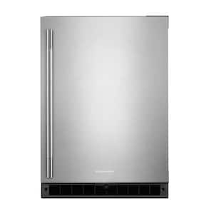 24 in. 5.0 cu. ft. Undercounter Refrigerator in Black Cabinet with Stainless Doors