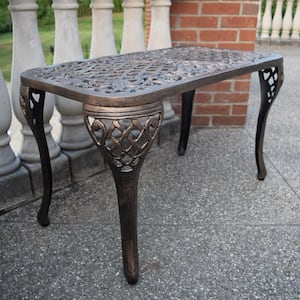 Mississippi Antique Bronze Aluminum Outdoor Coffee Table