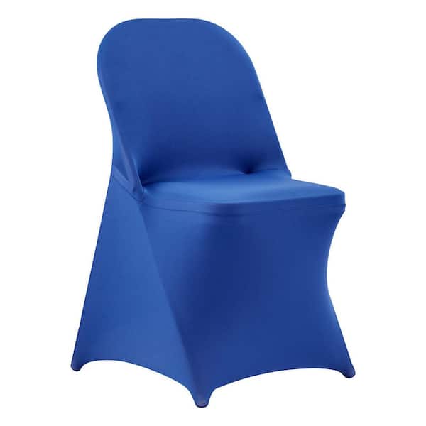 50 Pcs Blue Spandex Chair Covers, Stretch Slipcovers for Wedding, Fits Chairs up to 17.72x18.11x30.31 in., 2025 Update