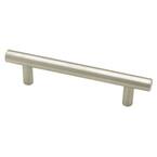 Franklin Brass Steel Bar 3-3/4 in. (96 mm) Cabinet Drawer Pull in Stainless Steel Finish (10-Pack)
