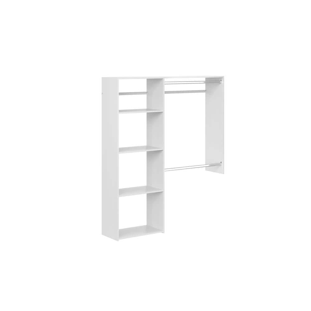 Closet Evolution 36 in. W - 60 in. W White Wood Closet System WH18 - The Home  Depot