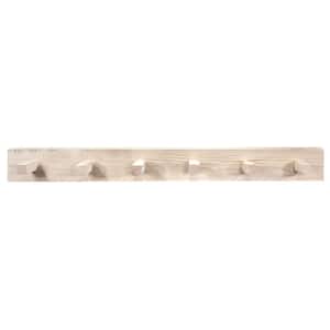 Homestead Collection Unfinished Pine Wood Wall Mounted 4 ft. Coat Rack, Ready to Finish