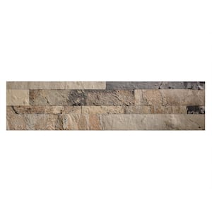 23.6 in. x 5.9 in. Medley Slate Peel and Stick Stone Decorative Tile Backsplash