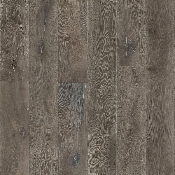 Quiet Trimble White Oak 5/8 in. T x 7.5 in. W Tongue and Groove Wire Brushed Hardwood Flooring (31.09 sq.ft./case)