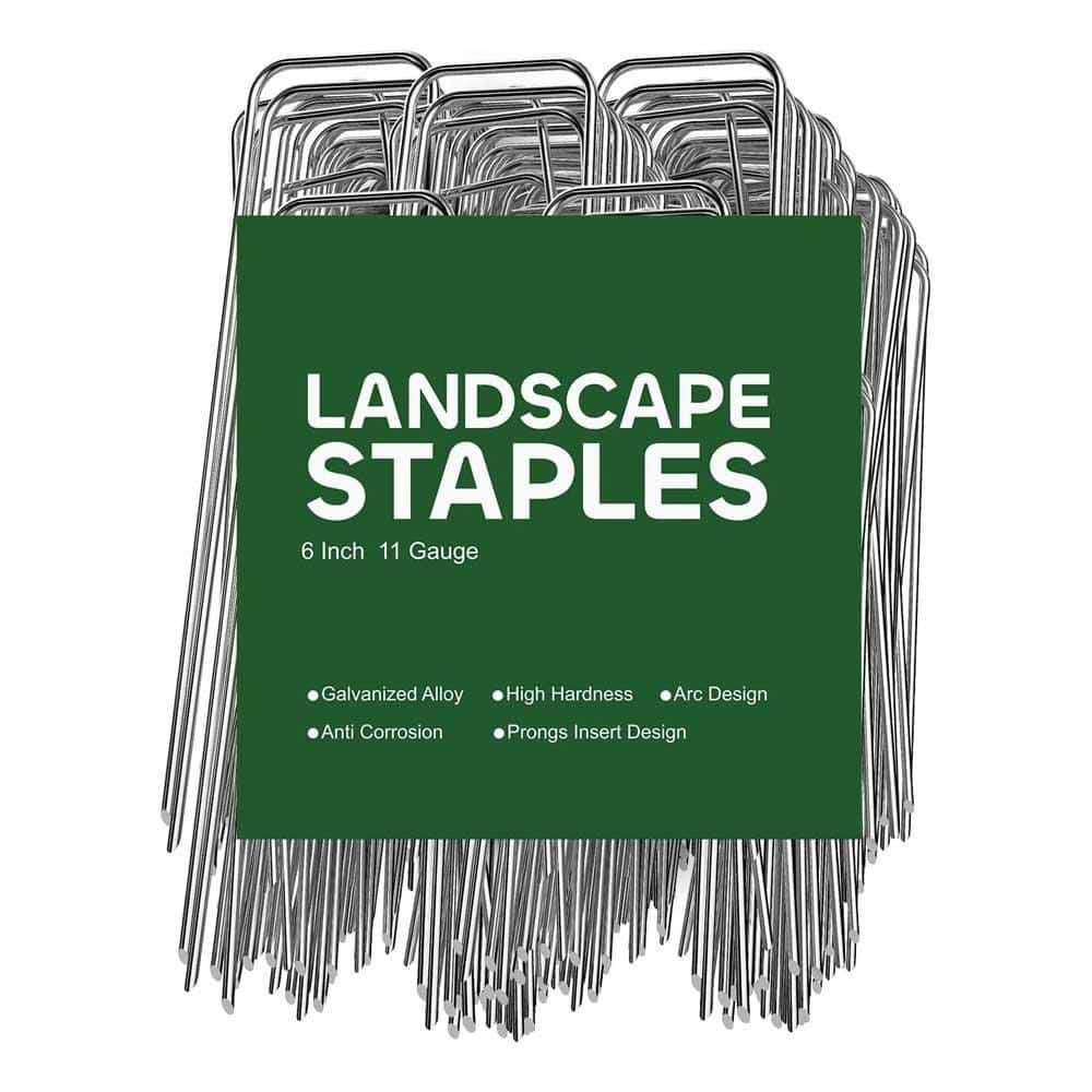 6 in. Galvanized Steel Garden Stakes, 100-Pack Heavy Duty Landscape Staples for Securing Fabric and Fences price history on PriceWatchPro