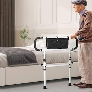 Bed Assist Rail 180° Foldable 450 lbs. Loading Bed Side Rails with 4-Level Handle for Elderly Adults Senior Patient Care