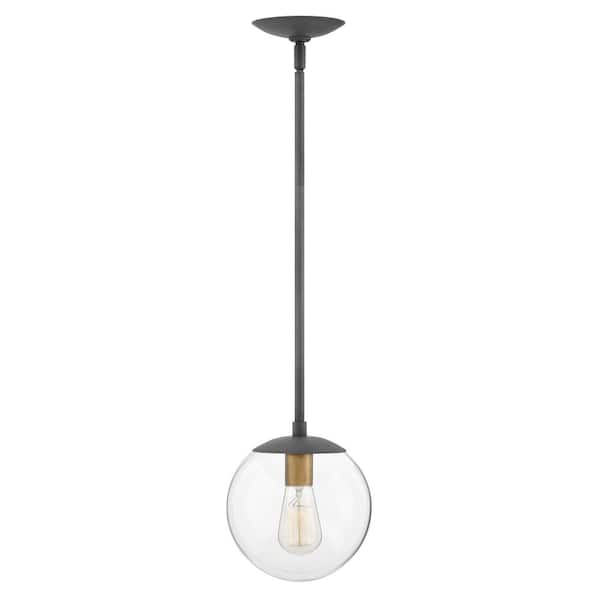 HINKLEY Warby 1-Light Aged Zinc Black Globe Mini Pendant Light