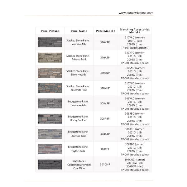 DuraKwik Stone Polyurethane Faux Contemporary Slatestone Panels