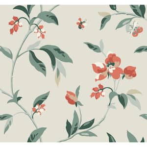 Springtime Sand/Clay Multi-Colored Matte Pre-pasted Paper Wallpaper 60.75 sq. ft