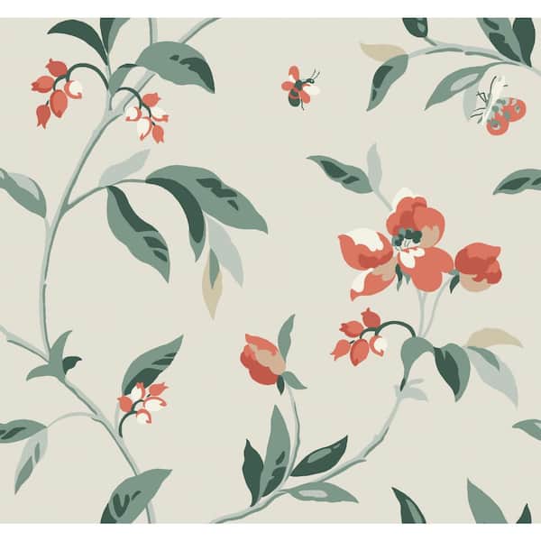 York Wallcoverings Springtime Sand/Clay Multi-Colored Matte Pre-pasted Paper Wallpaper 60.75 sq. ft