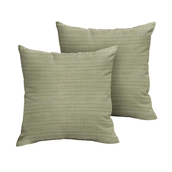 SORRA HOME Sunbrella Dupione Laurel Outdoor Knife Edge Throw Pillows (2-Pack)