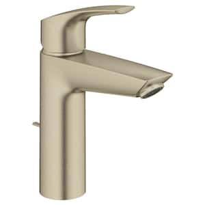 Eurosmart Single Handle Single Hole Medium Bathroom Faucet in Brushed Nickel