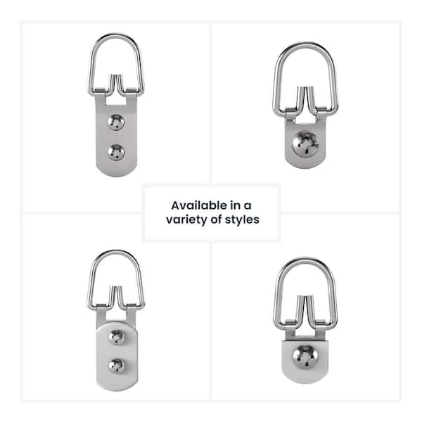 OOK 75 lb. Zinc-Plated Steel D-Ring Hangers (2-Pack) 533832