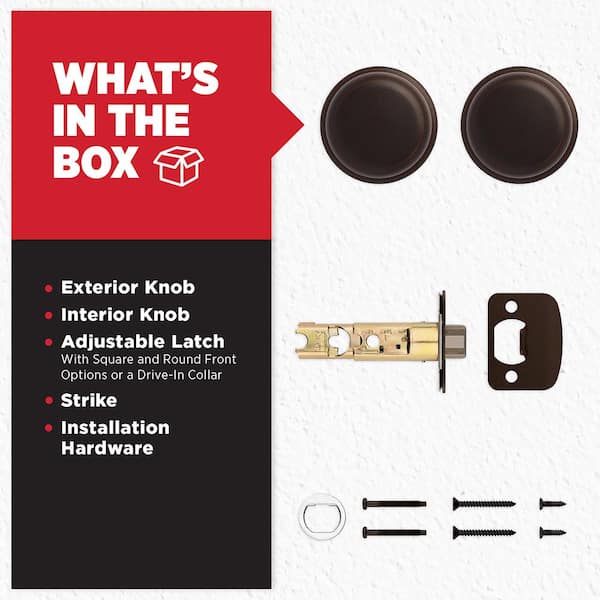 Kwikset Juno Venetian Bronze Passage Hall/Closet Door Knob (4-Pack