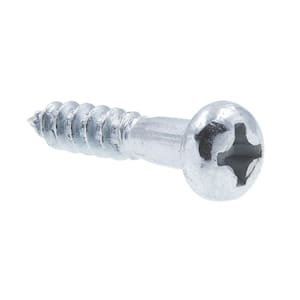 #5 x 5/8 in. Zinc Plated Steel Phillips Drive Round Head Wood Screws (50-Pack)