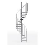 Reroute Galvanized Exterior 42in Diameter, Fits Height 127.5in - 142.5in 2 42in Tall Platform Rails Spiral Staircase Kit