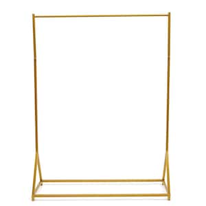 Loyalheartdy 46.5 inch Floor Metal Easels 2pcs Portable Gold Easel Stand w/Adjustable Hooks for Wedding Displays, Welcome Signs, Size: 50*62*118cm/