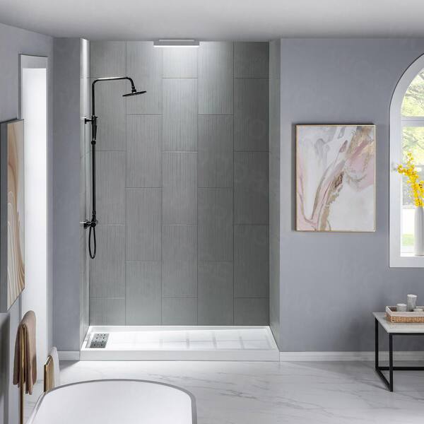 Jade Bath 6436-48-10-B Quadro Frameless Rectangle Hinged Shower Enclosure with Base Included Frame Finish: Silver, Size: 76.5 H x 48 W x 36 D