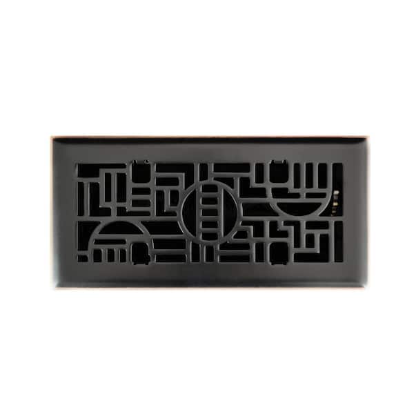 Hampton Bay 4 in. x 10 in. Cosmopolitan Floor Register in Oil Rubbed Bronze