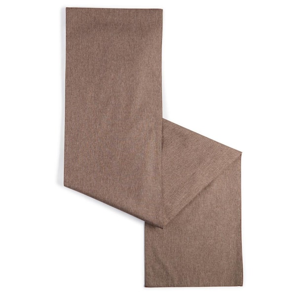 TOWN & COUNTRY LIVING Somers 15 in. W x 90 in. L Mocha Brown Solid Polyester Table Runner