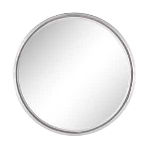 24 in. x 24 in. Round Framed Silver Wall Mirror