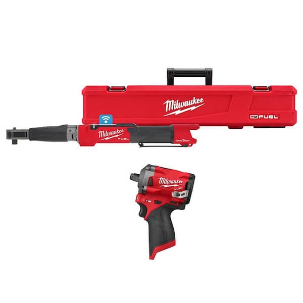 Milwaukee M12 FUEL One-Key 12-Volt Lithium-Ion Brushless Cordless 1/2 in. Digital Torque Wrench and 1/2 in. Impact Wrench