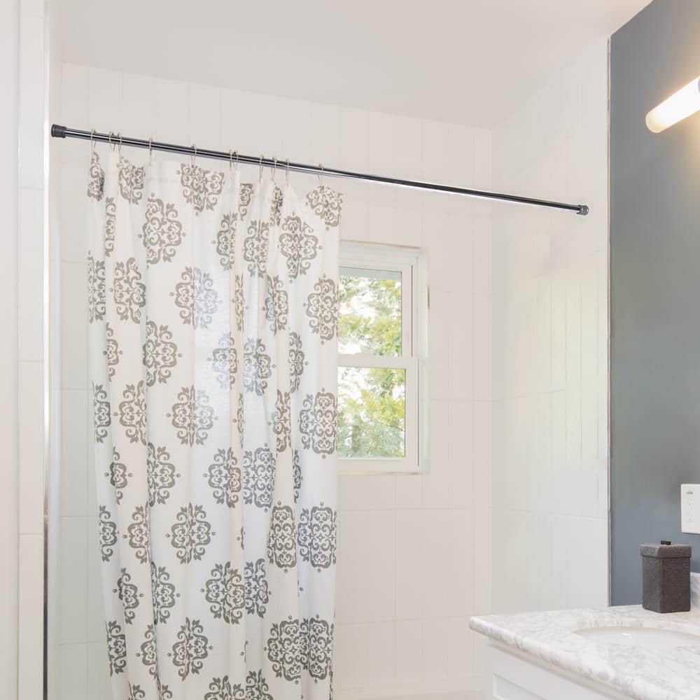 Adjustable Straight Tension Shower Curtain Rod