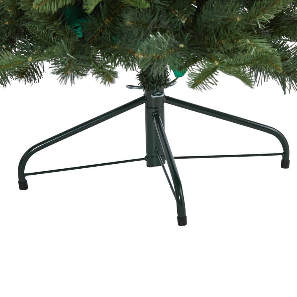 4ft Green Pre-Lit LED Grand Teton Spruce Flat Back Artificial Christmas Tree