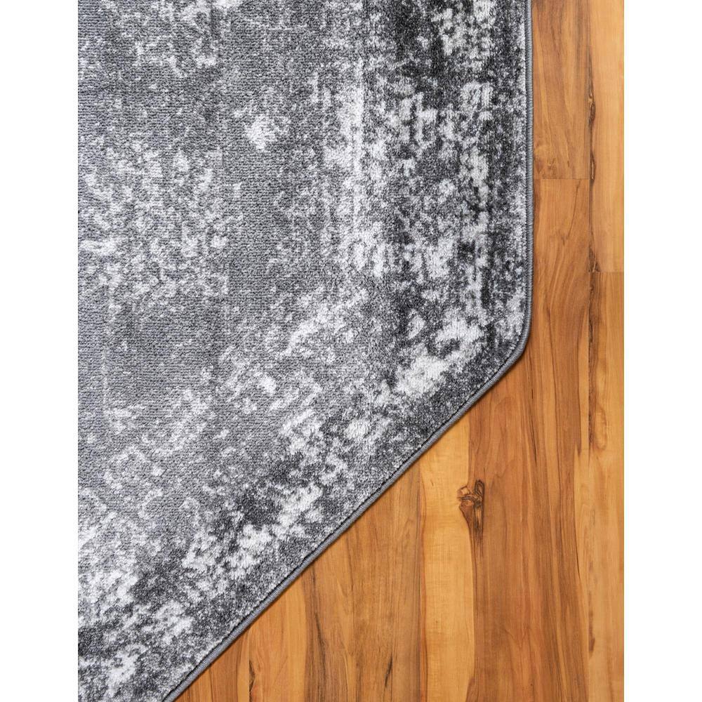 Casino Sofia Octagon Easy-Care Stain-Resistant Rug in Dark Gray