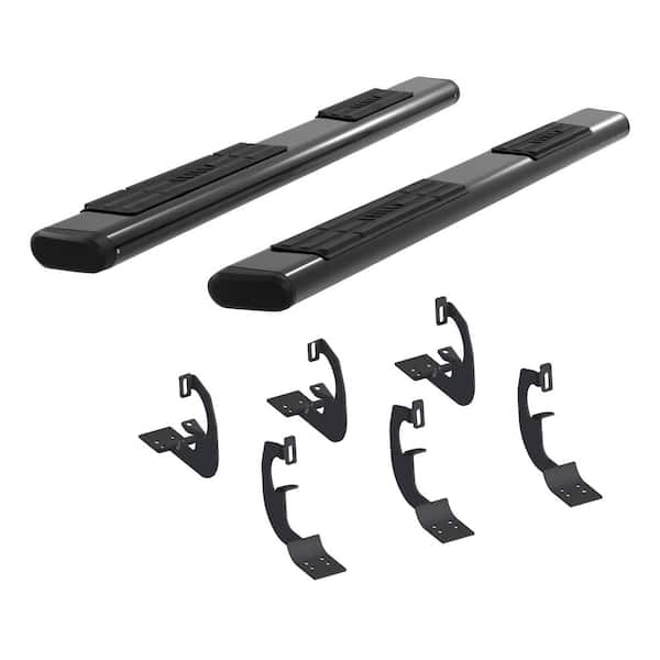 6 x 75-Inch Oval Black Aluminum Nerf Bars, Select Ford F-150, F-250