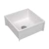 24 in. x 24 in. x 10 in. Service Mop Basin for 3 in. DWV in White