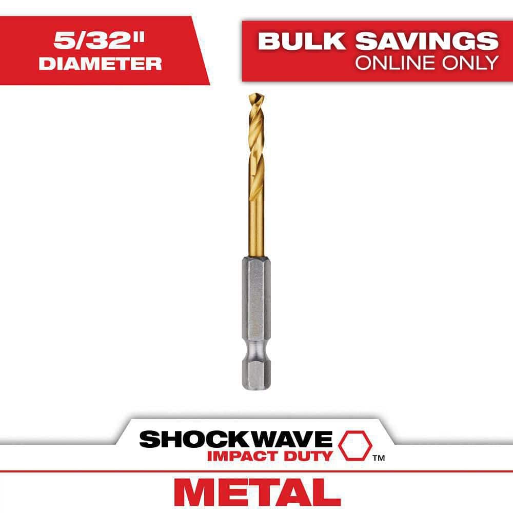 Milwaukee SHOCKWAVE 5/32 in. Titanium Drill Bit 48-89-4607 - The