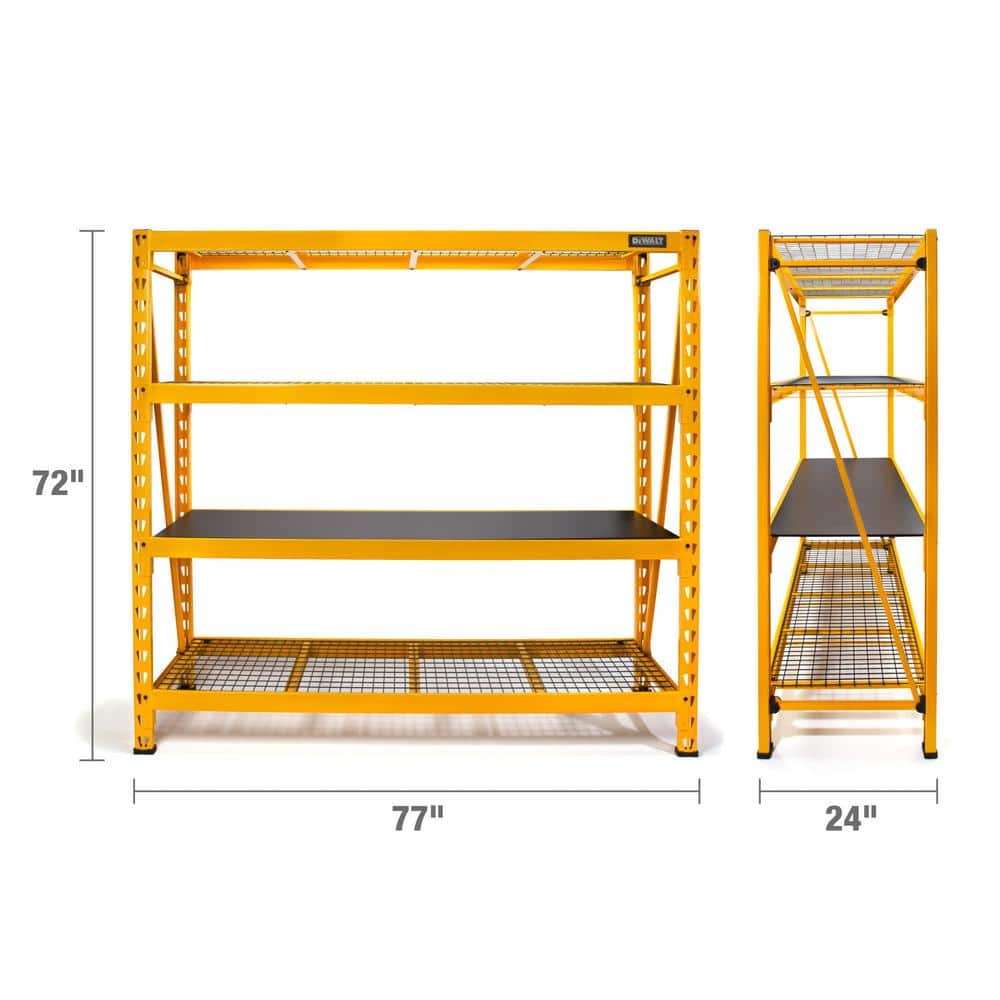 DeWalt 6-Foot Yellow Industrial 4-Shelf Storage Rack