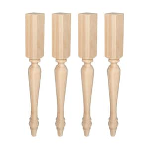 35-1/4 in. x 3-1/2 in. Unfinished North American Solid Maple Kitchen Island Leg (Pack of 4)