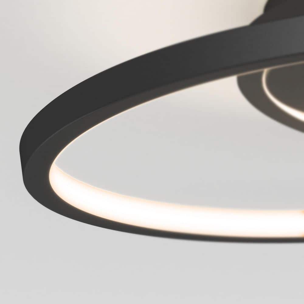 Salto Spiral Black Aluminum LED Flush Mount Ceiling Light