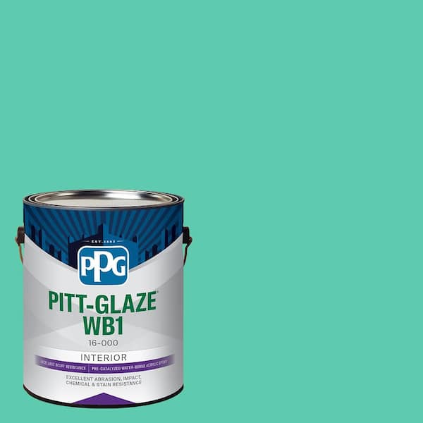 Pitt-Glaze 1 gal. PPG1229-4 Tropical Tide Eggshell Interior Waterborne 1-Part Epoxy Paint