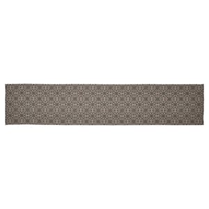 Custom House 12 in. W. x 60 in. L Black Jacquard Cotton Blend Table Runner