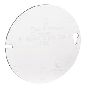 Pass & Seymour Slater 4 in. Plastic Round Ceiling Box Cover, White