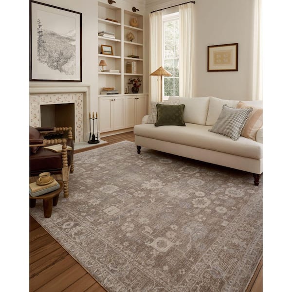 Loloi Chris Love Julia Louisa Taupe / Ivory 7 ft. 10 in. x 10 ft