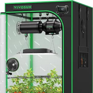 2.7 ft. x 2.7 ft. P276 Black Plus Smart Grow Tent Kit with 150W LED Grow Light and Enhanced Ventilation System