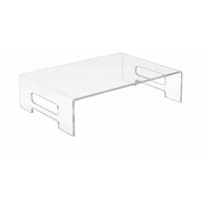 15 in. x 10 in. x 4 in. Acrylic Monitor Stand Clear Laptop Riser Computer Desktop Stand