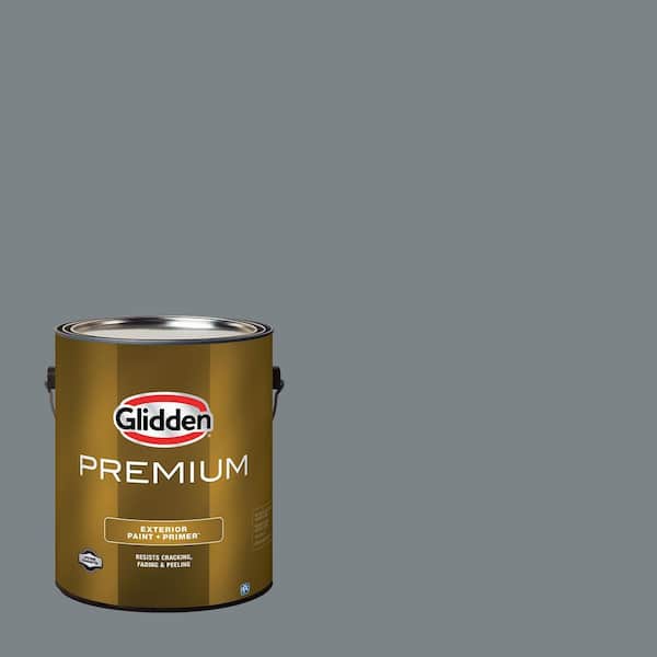 Glidden Premium 1 gal. #PPG1039-5 Garrison Gray Flat Exterior Latex Paint