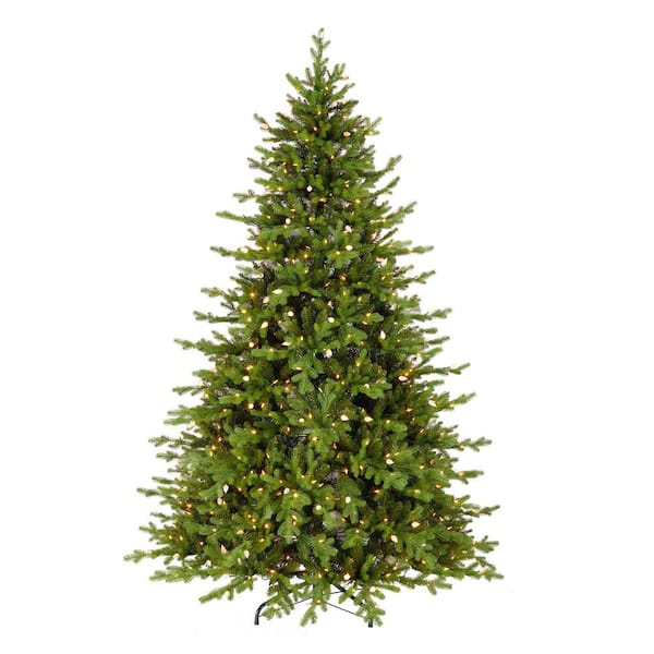 Unbranded 7.5 ft. Vienna Fir Artificial Christmas Tree Pre-Lit with Dual Color LED Lights