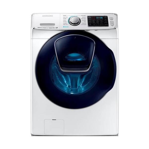 Samsung 5.0 cu. ft. High Efficiency Front Load Washer with Steam and AddWash Door in White, ENERGY STAR