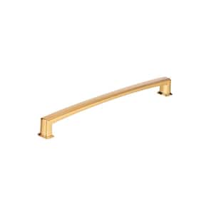 Burano Collection 12 5/8 in. (320 mm) Aurum Brushed Gold Transitional Rectangular Cabinet Bar Pull