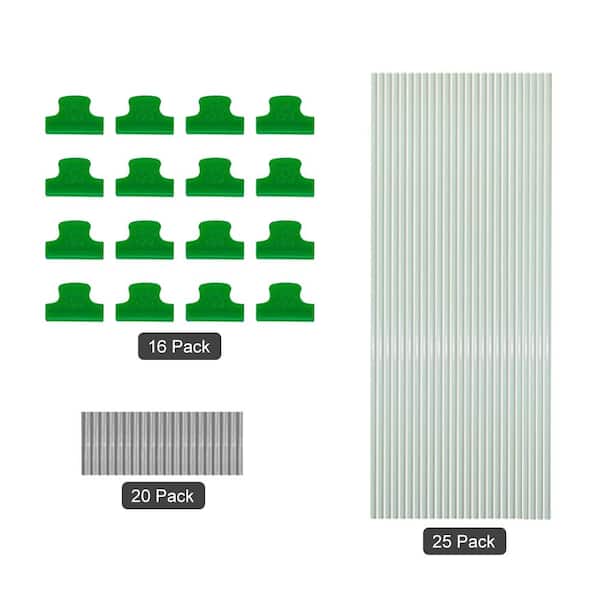 Agfabric 17 in. Fiberglass Greenhouse Hoops Grow Tunnel 25- Piece