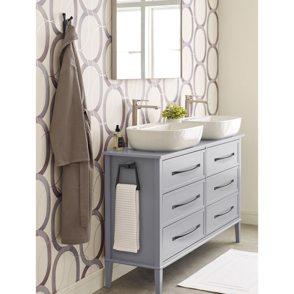 Kodiak 6-1/16 in. L Matte Black Double Prong Wall Hook